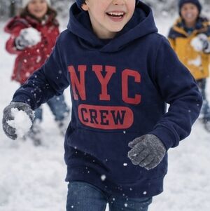 H&M Graphic‎ Sweatshirt Cotton Navy NYC Streetwear Size 6